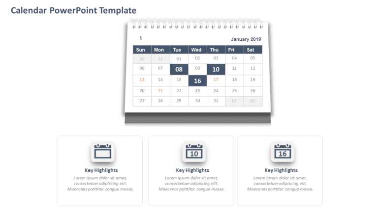 calendar presentation template