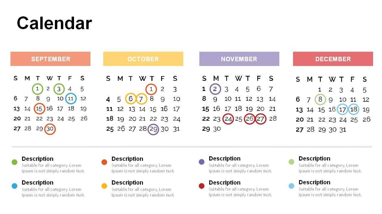 calendar presentation template