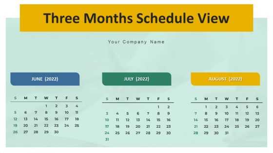 calendar presentation template