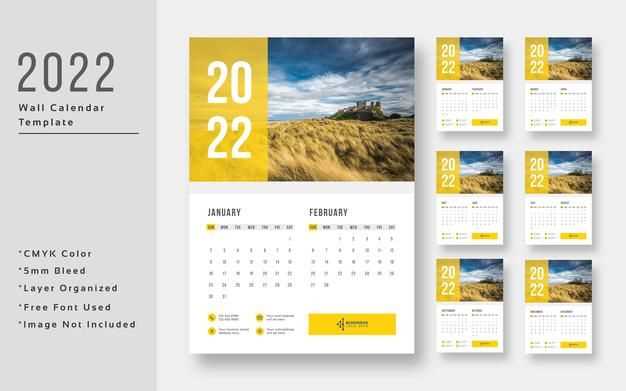 calendar psd template free