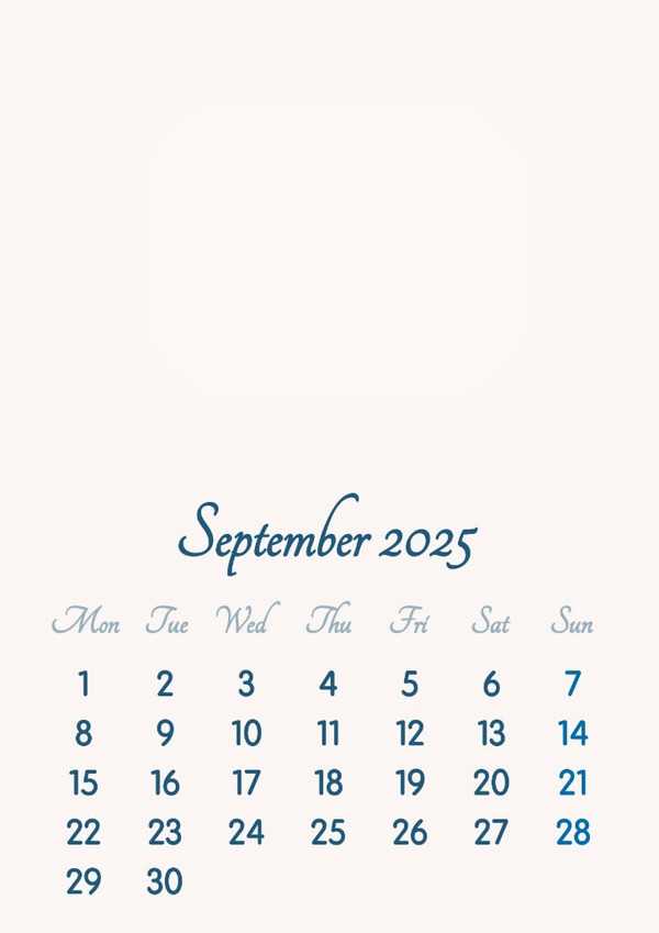 calendar september 2025 template