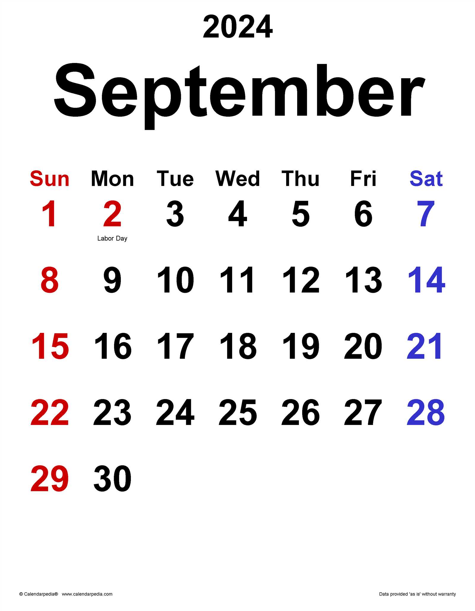 calendar september template