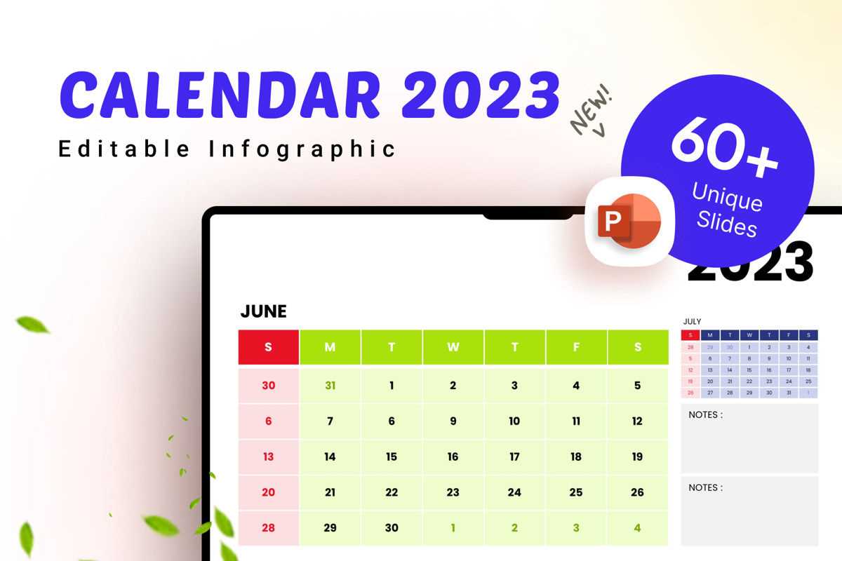 calendar slide template