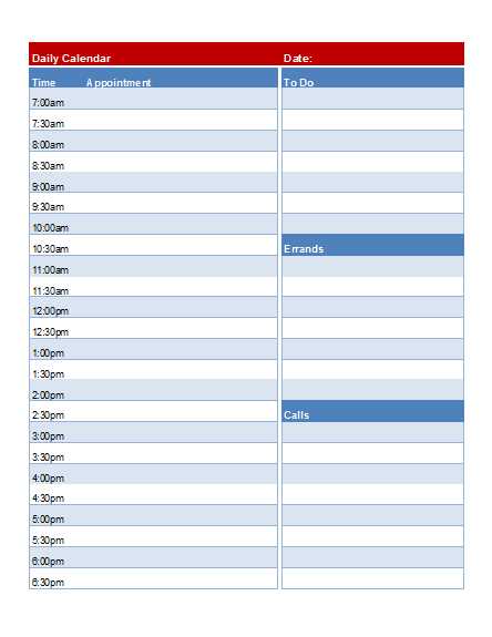 calendar template 2007