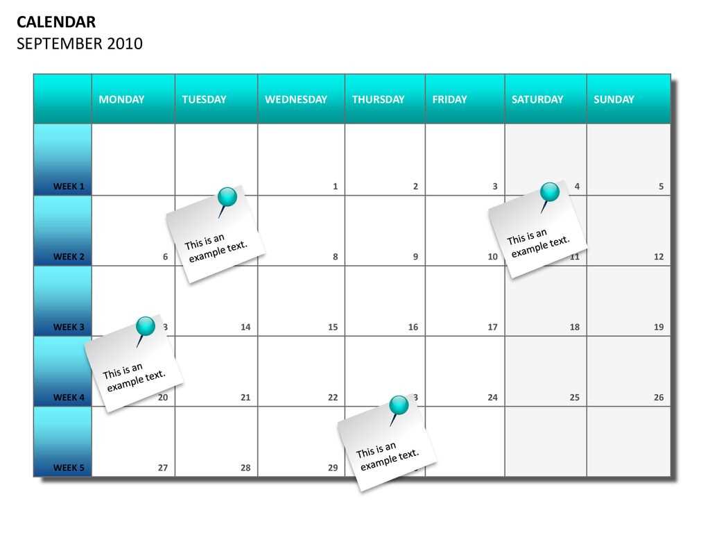 calendar template 2010