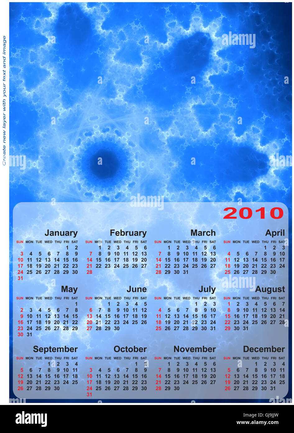 calendar template 2010