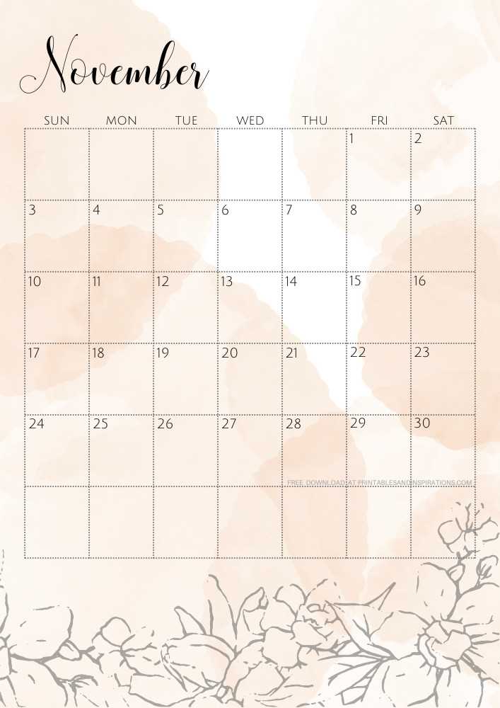 calendar template aesthetic