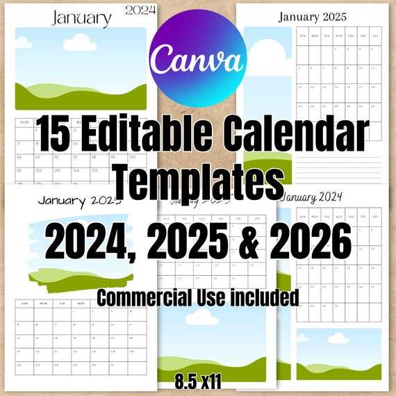 calendar template canva