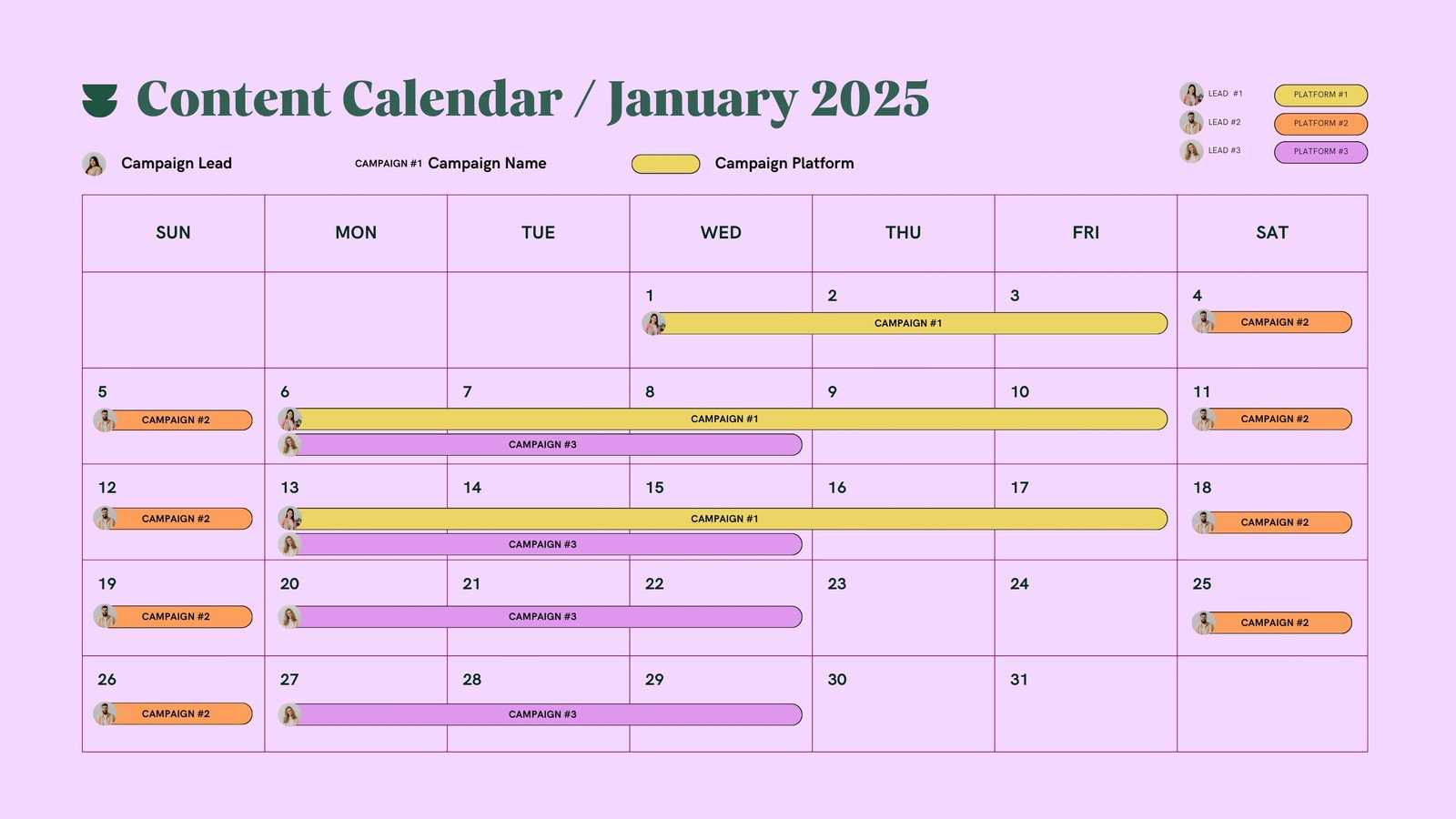 calendar template canva