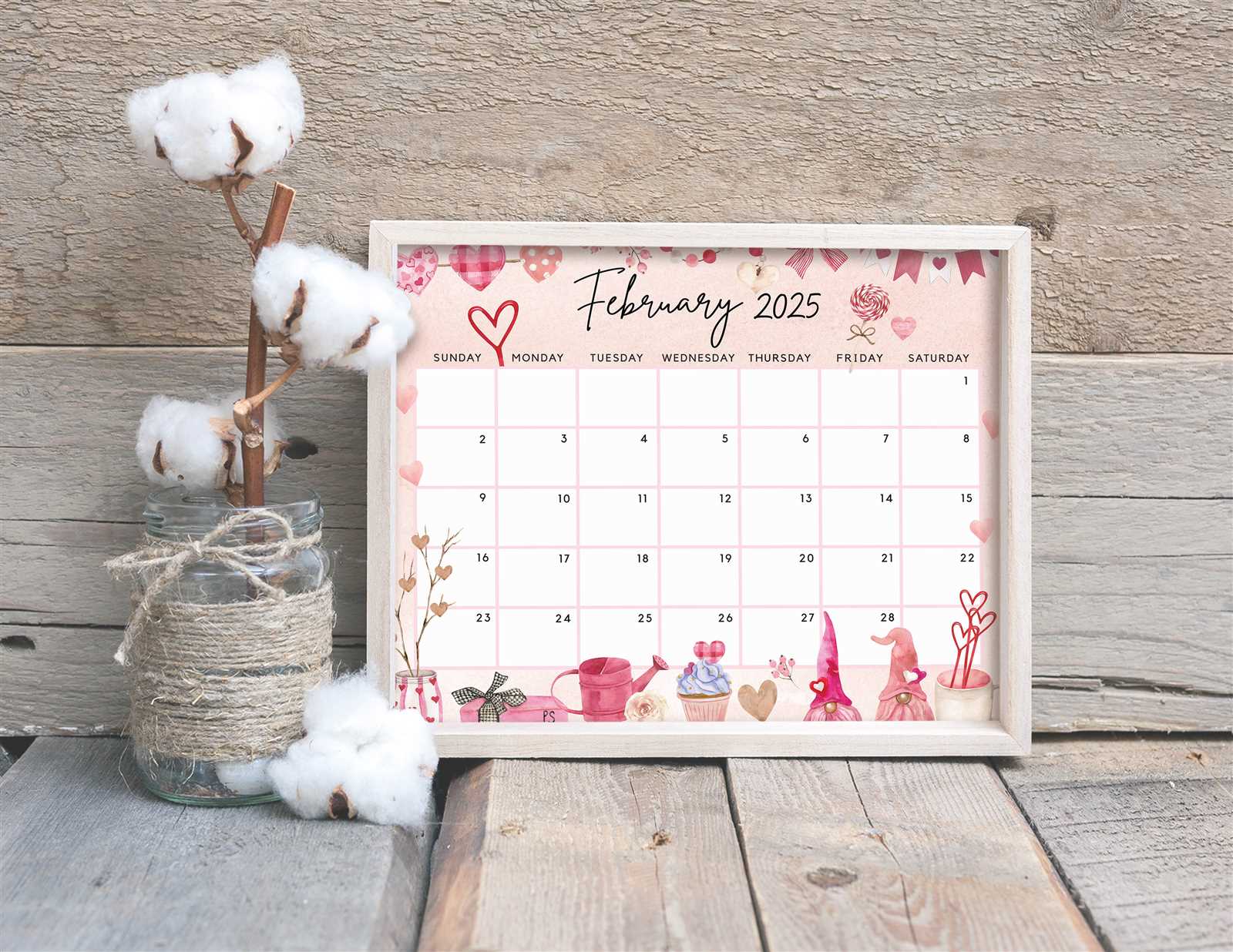 calendar template february 2025 editable