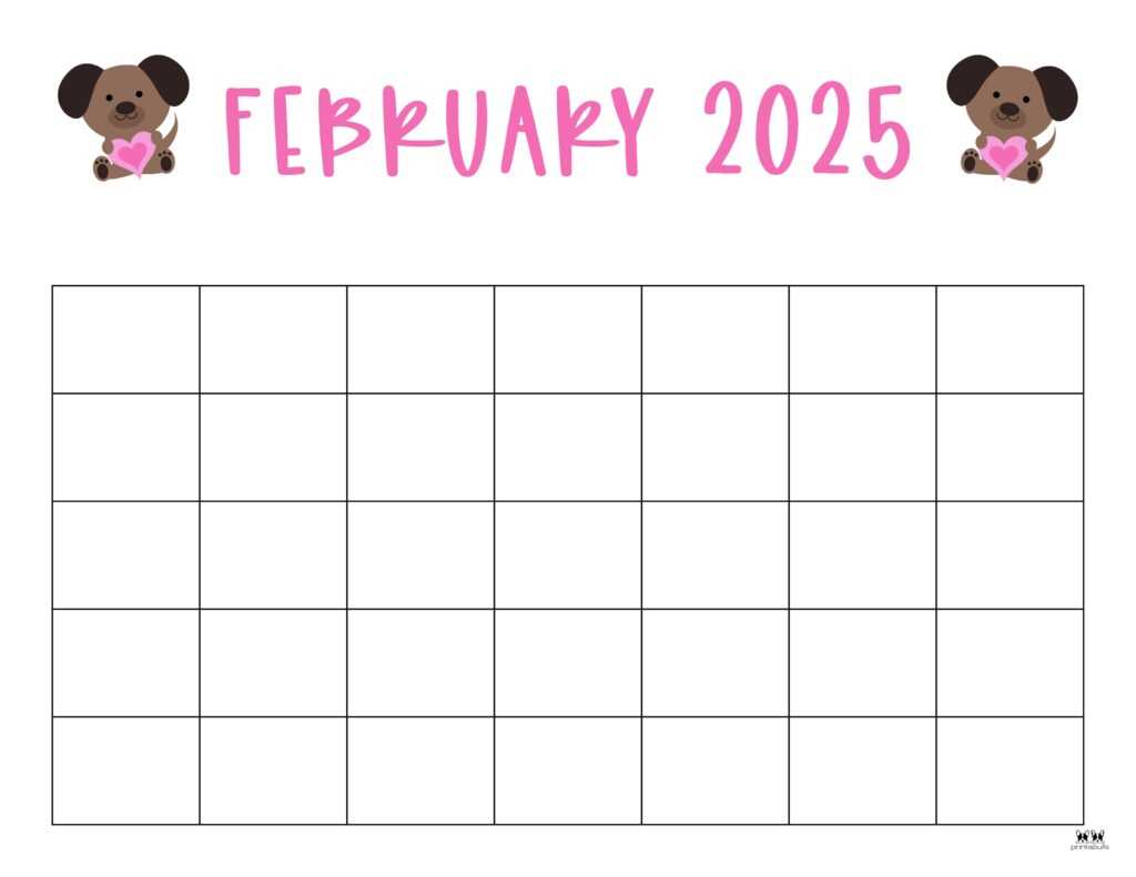 calendar template for february 2025