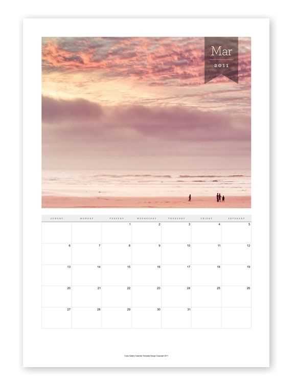 calendar template for indesign