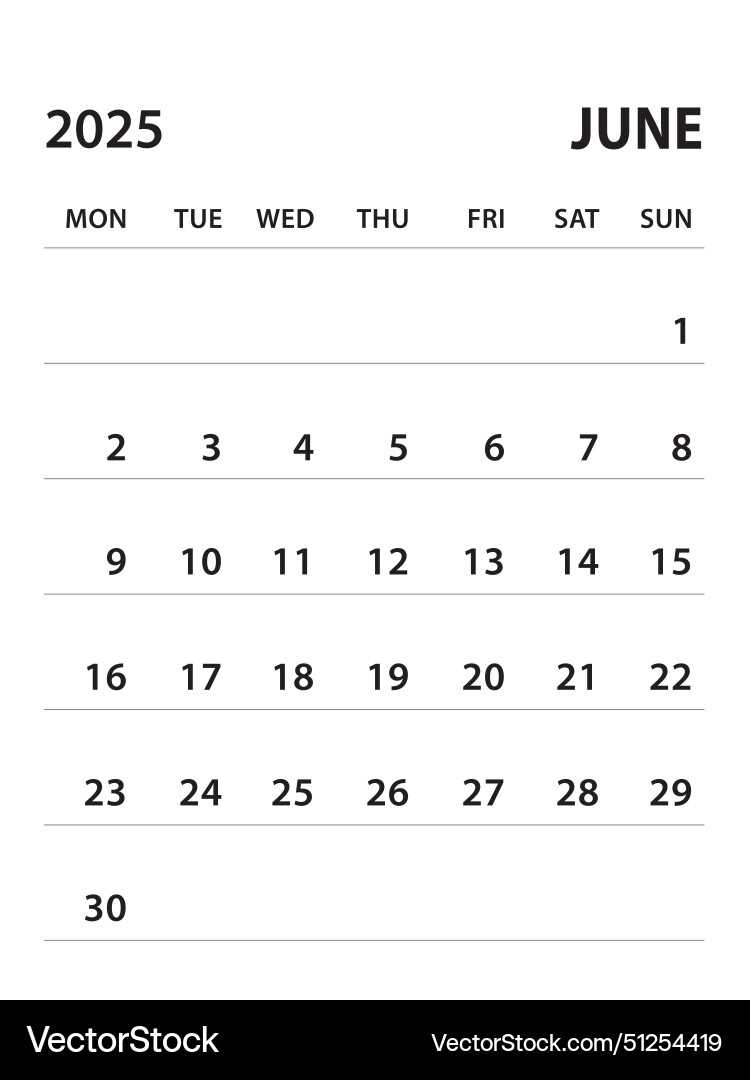 calendar template for june 2025