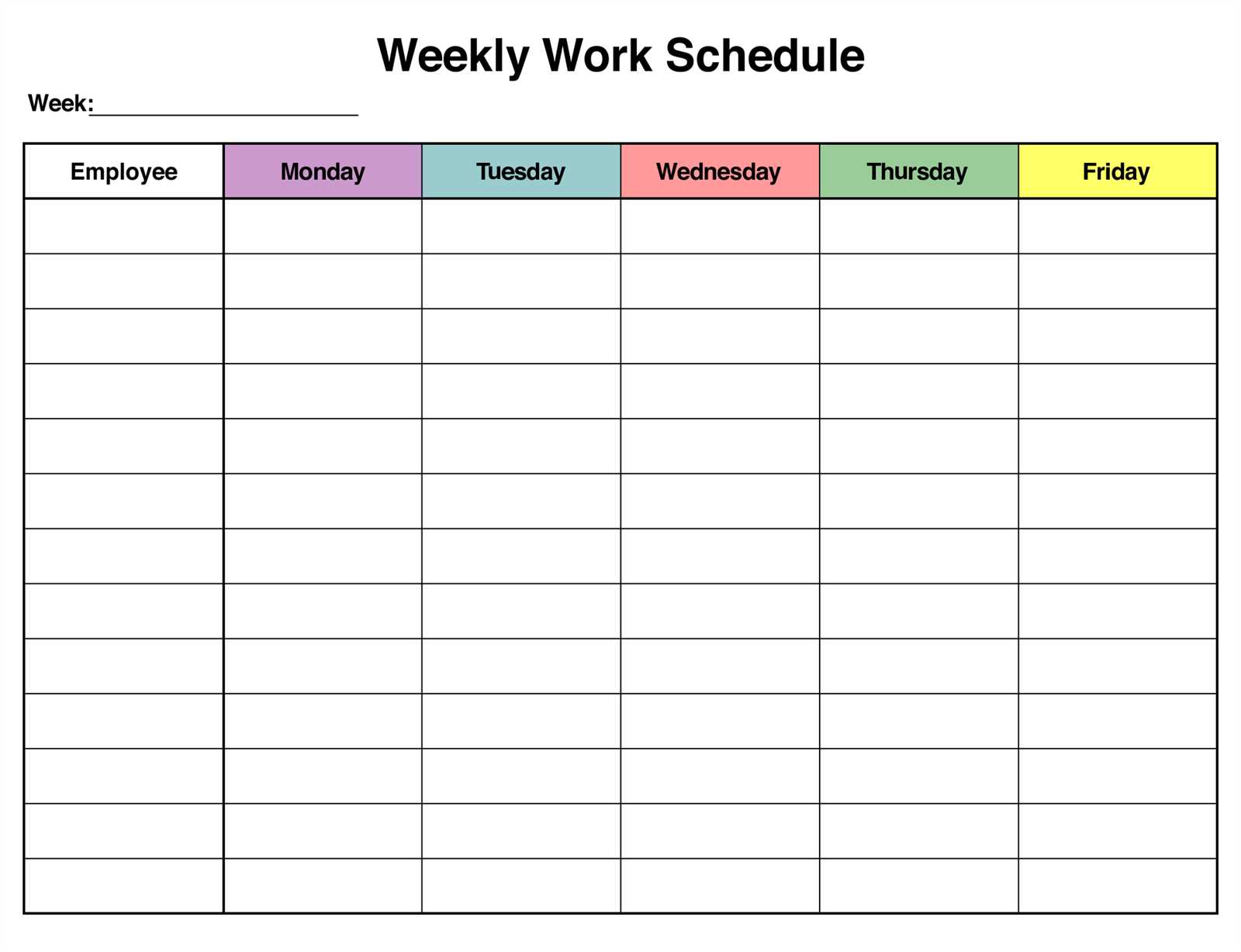 calendar template for scheduling employees