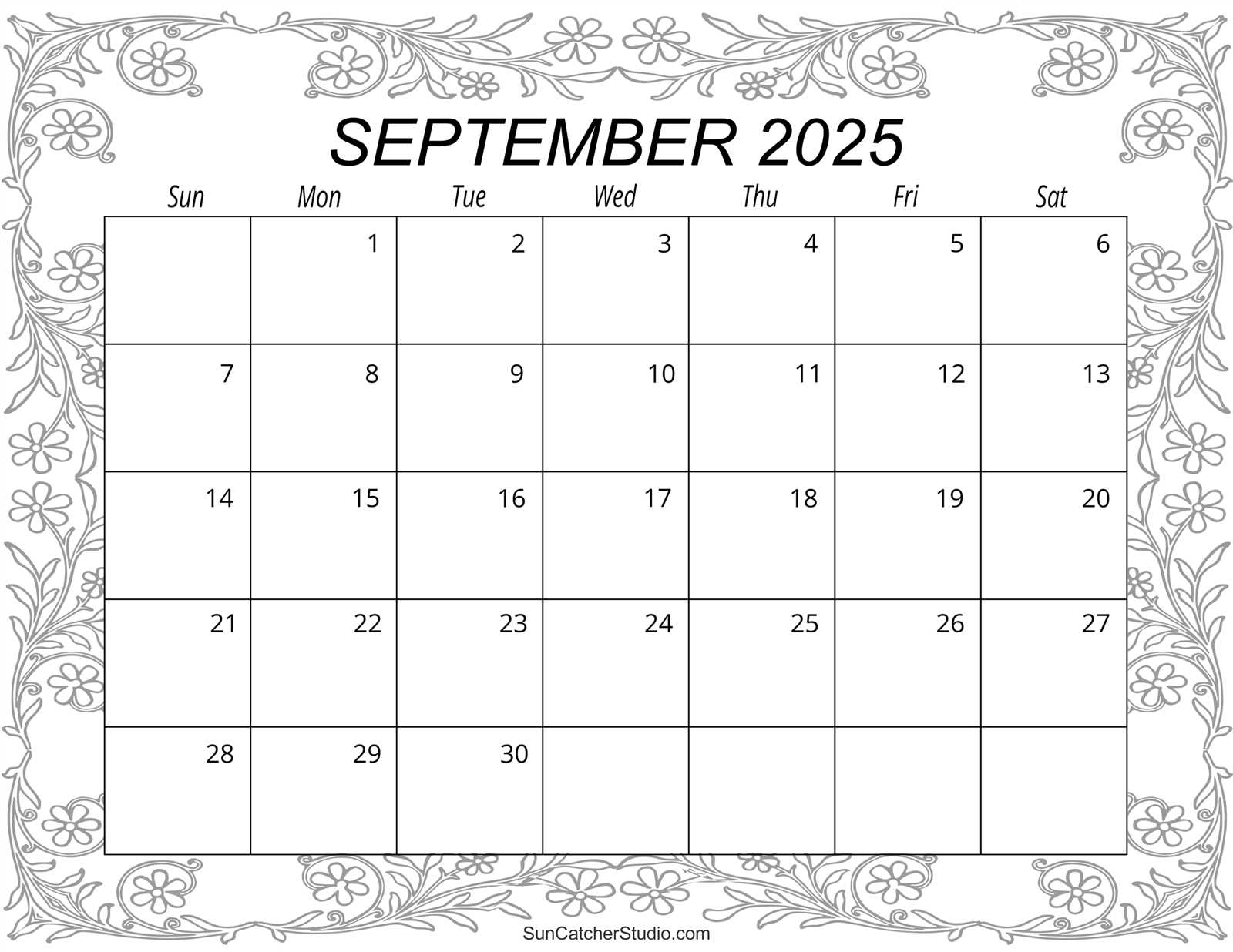 calendar template for september 2025