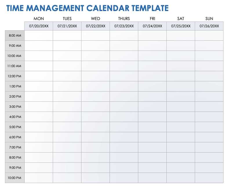 calendar template for students