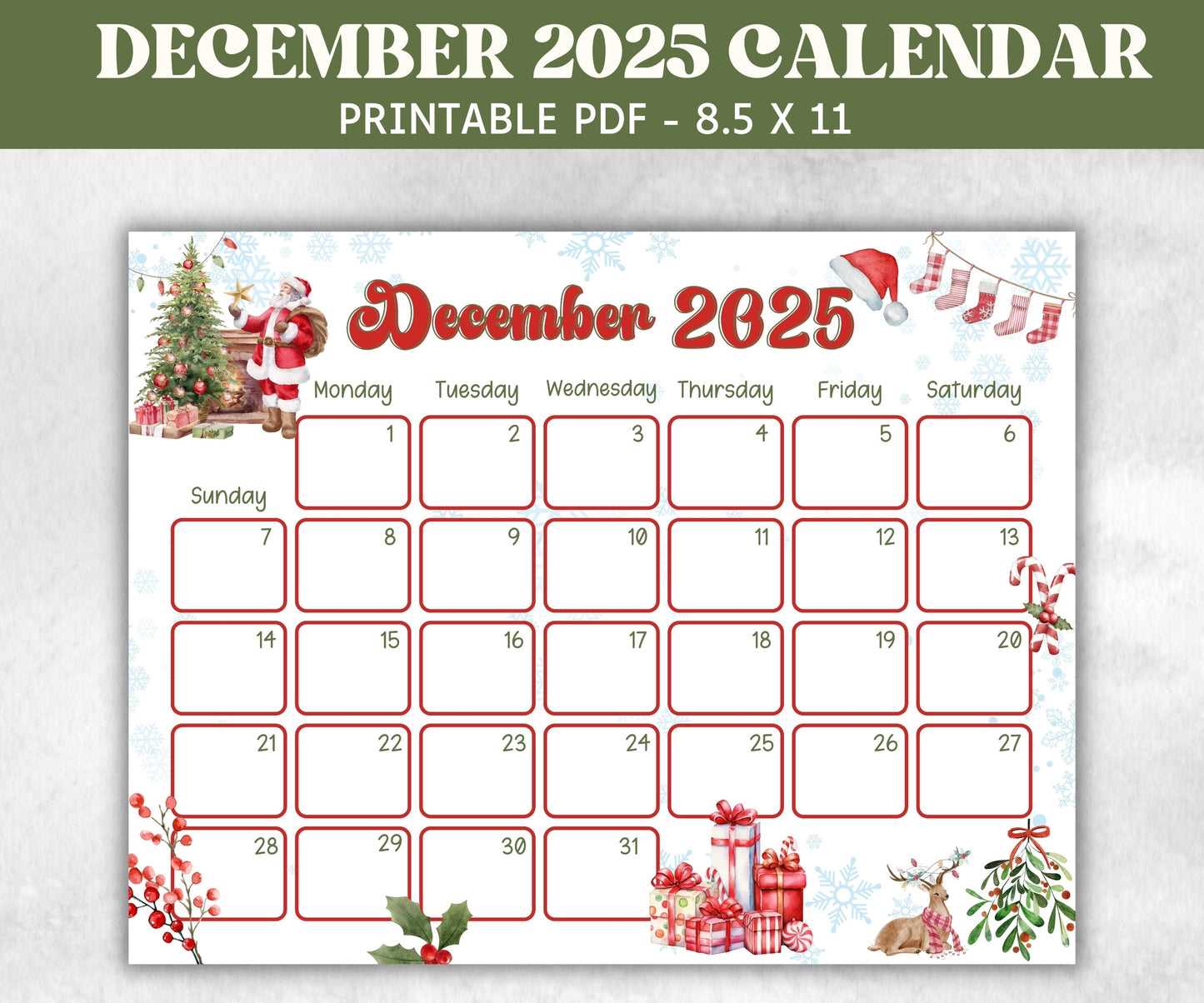 calendar template november and december 2025