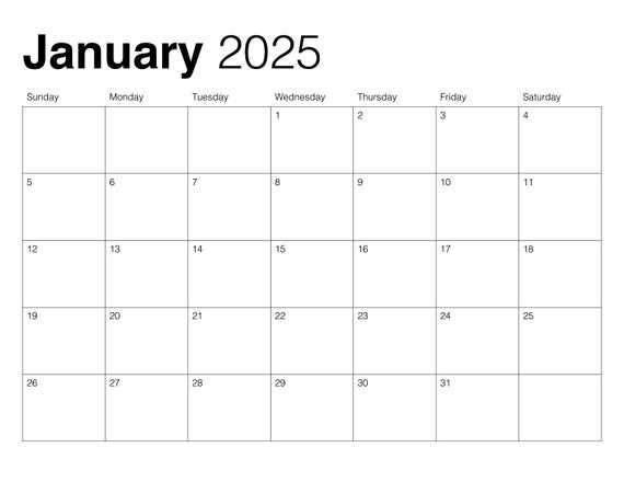 calendar template powerpoint 2025