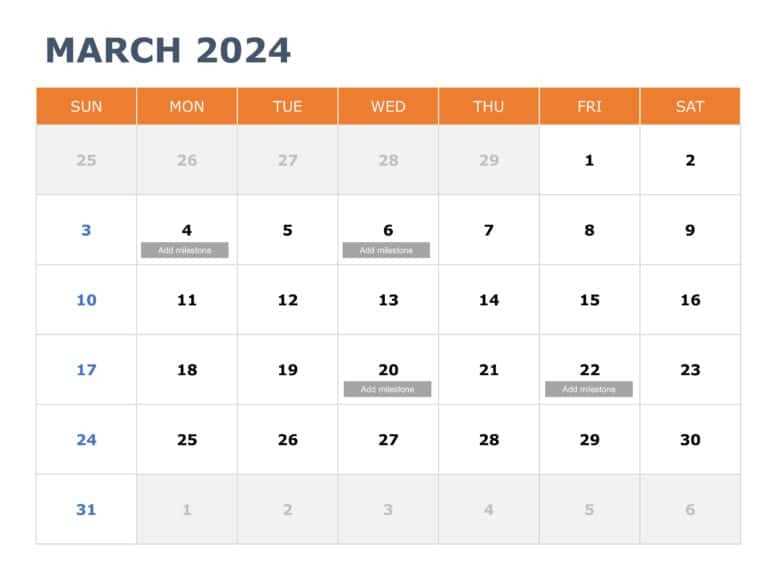 calendar template ppt free download