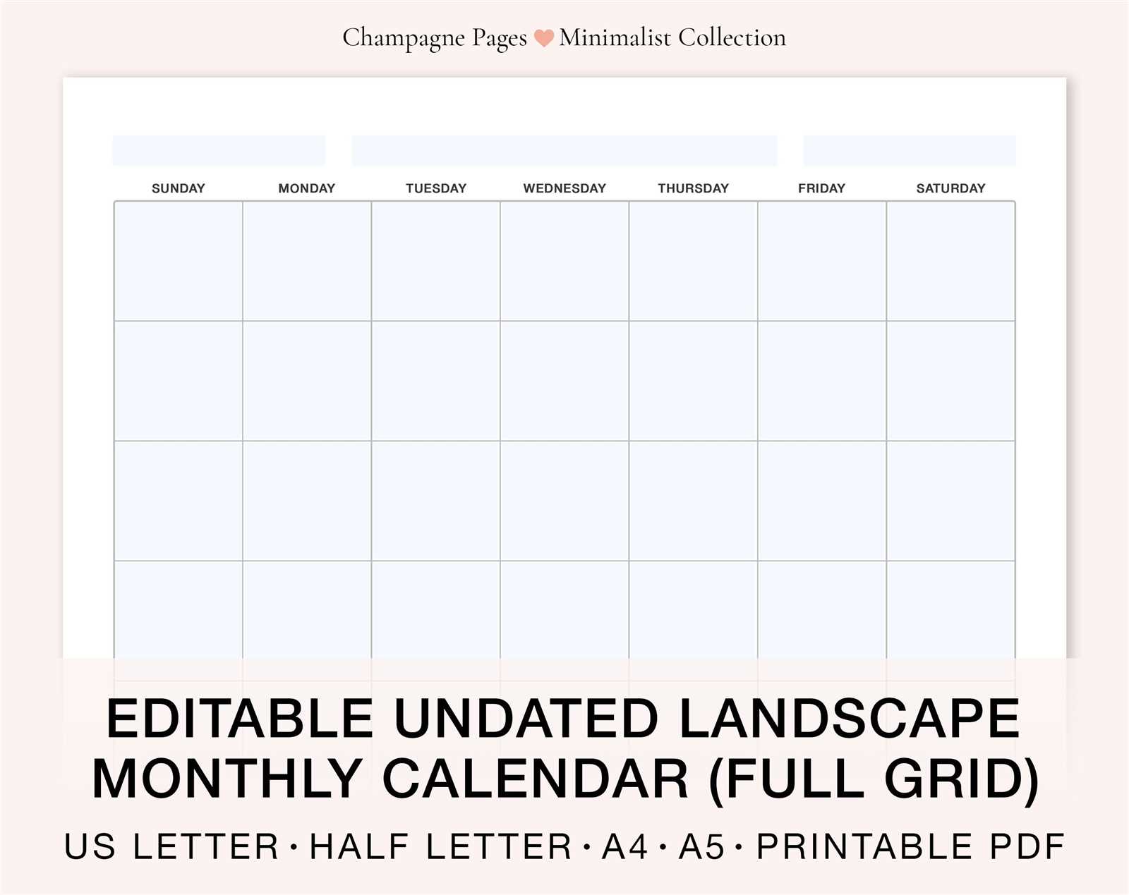 calendar template that can be filled in