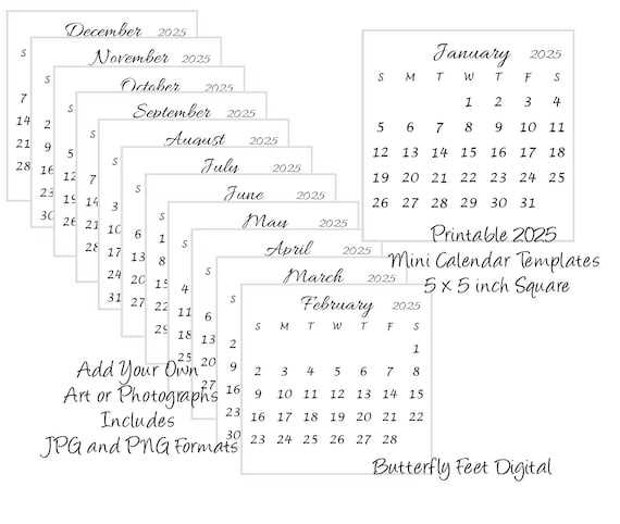 calendar template to print 2025