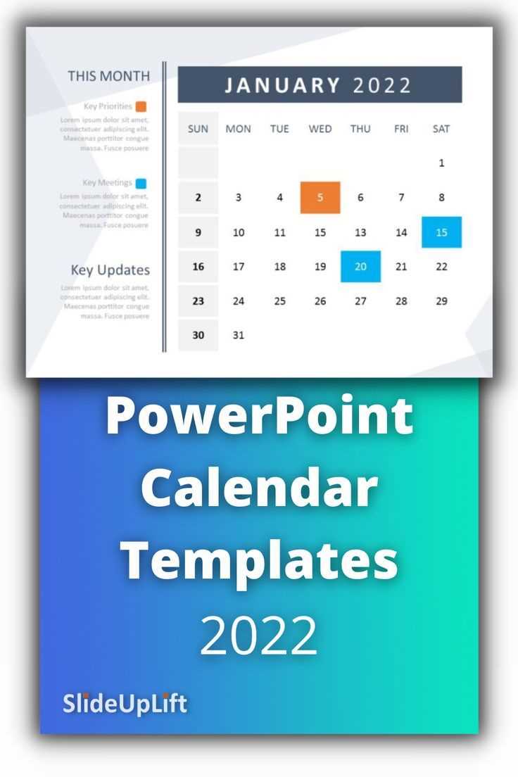 calendar templates for powerpoint