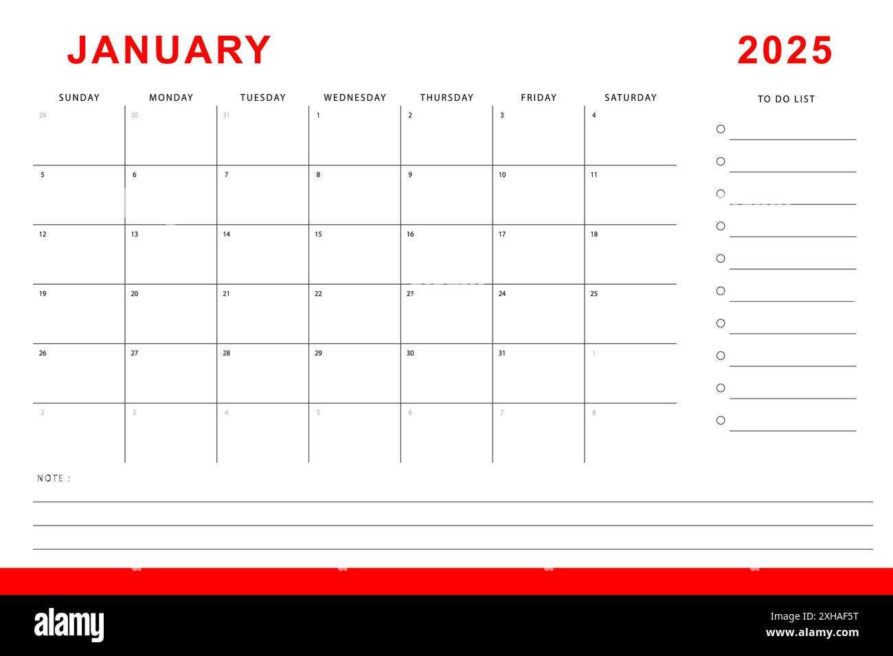 calendar templates january 2025