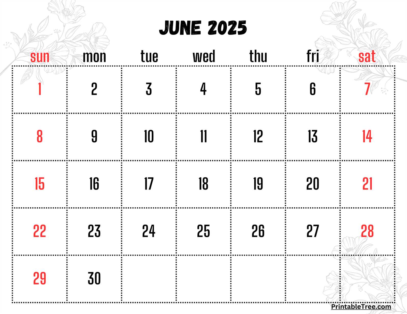 calendar templates june 2025