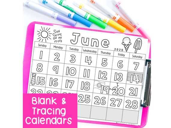 calendar templates june 2025