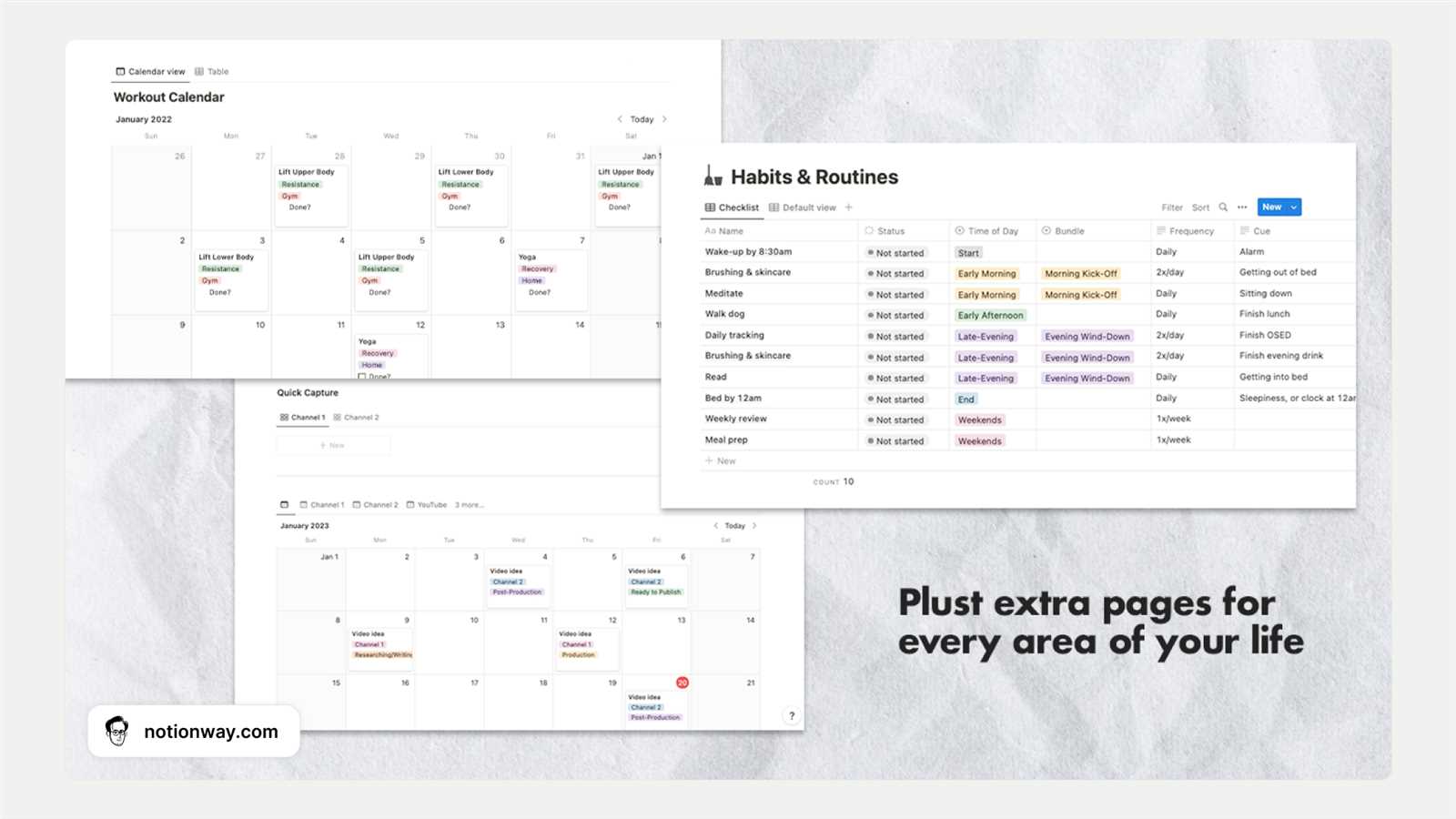 calendar templates notion