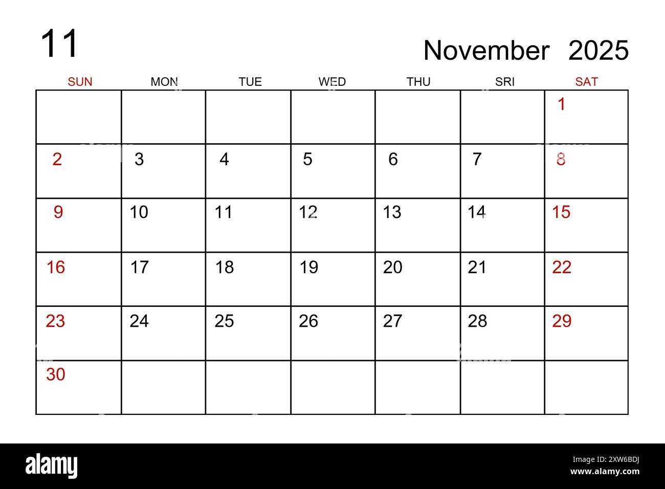 calendar templates november 2025