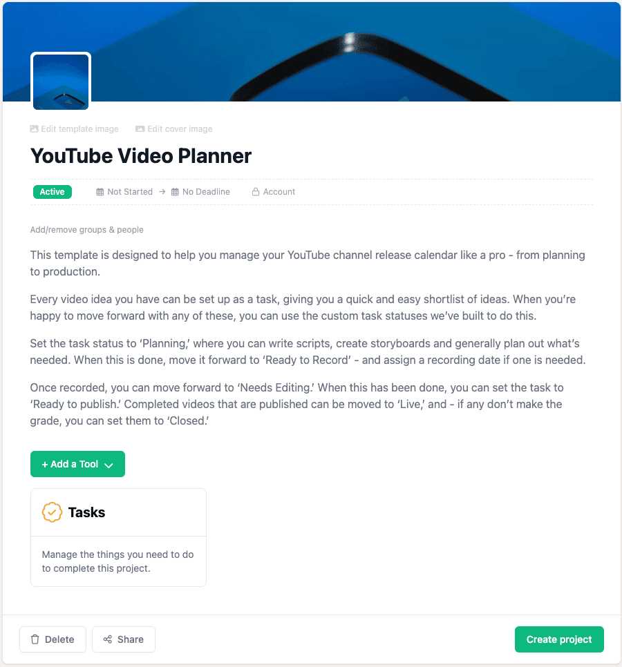 calendar video template