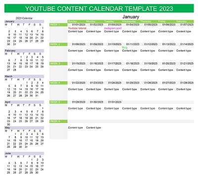 calendar video template