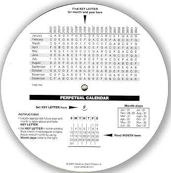 calendar wheel template