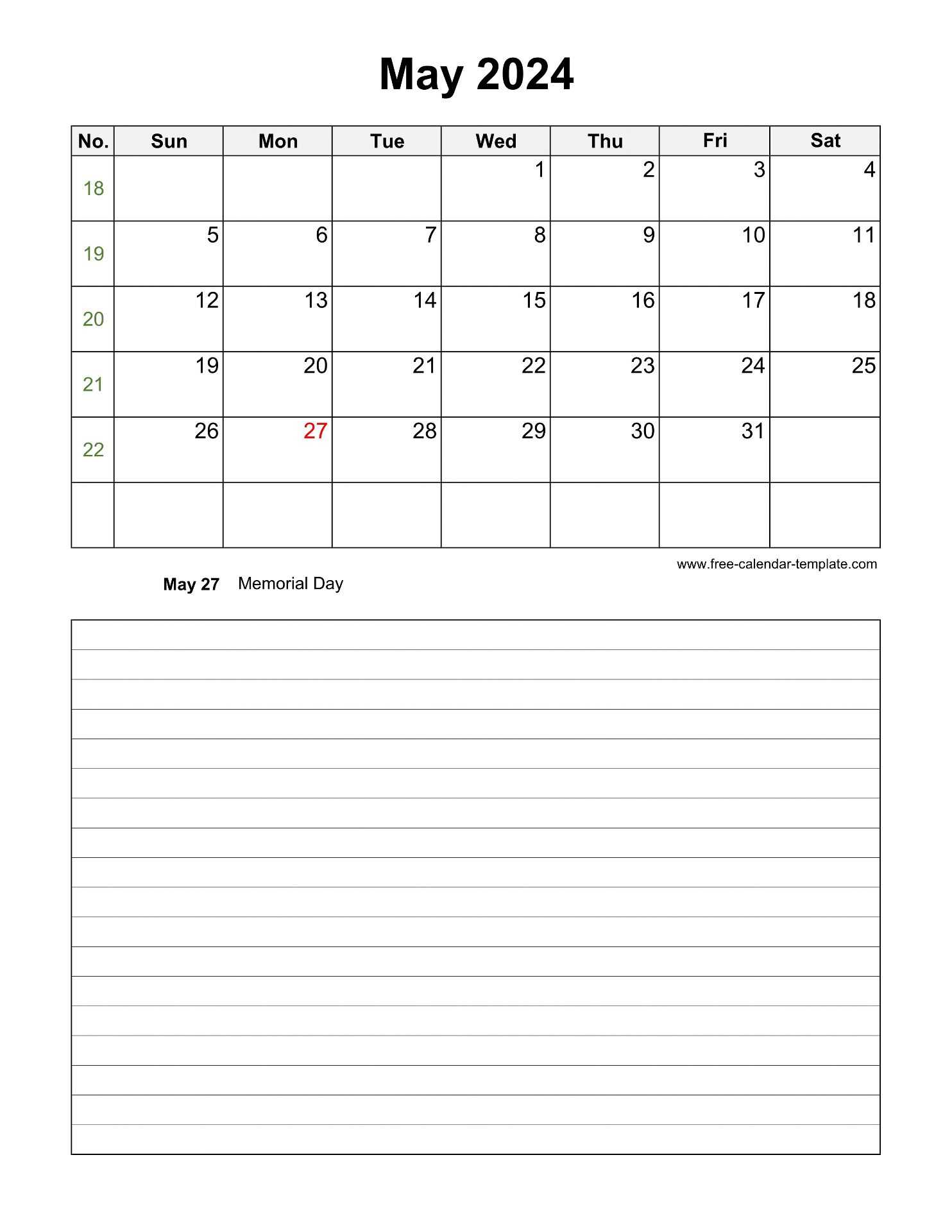 calendar with appointments template