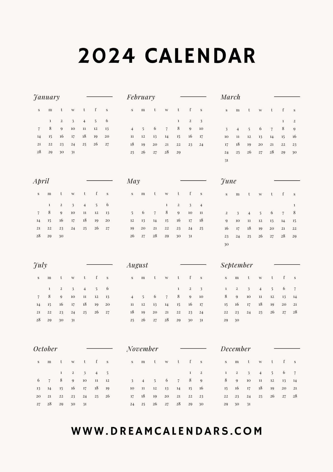 calendar writable template