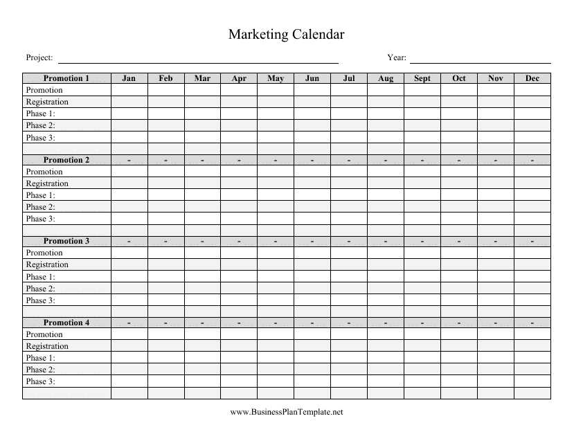 campaign calendar template