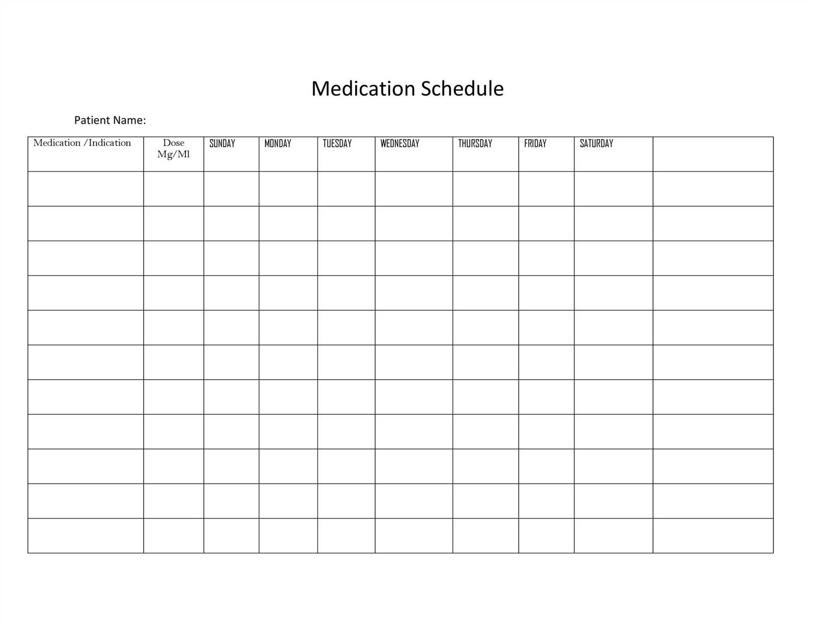 caregiver calendar template