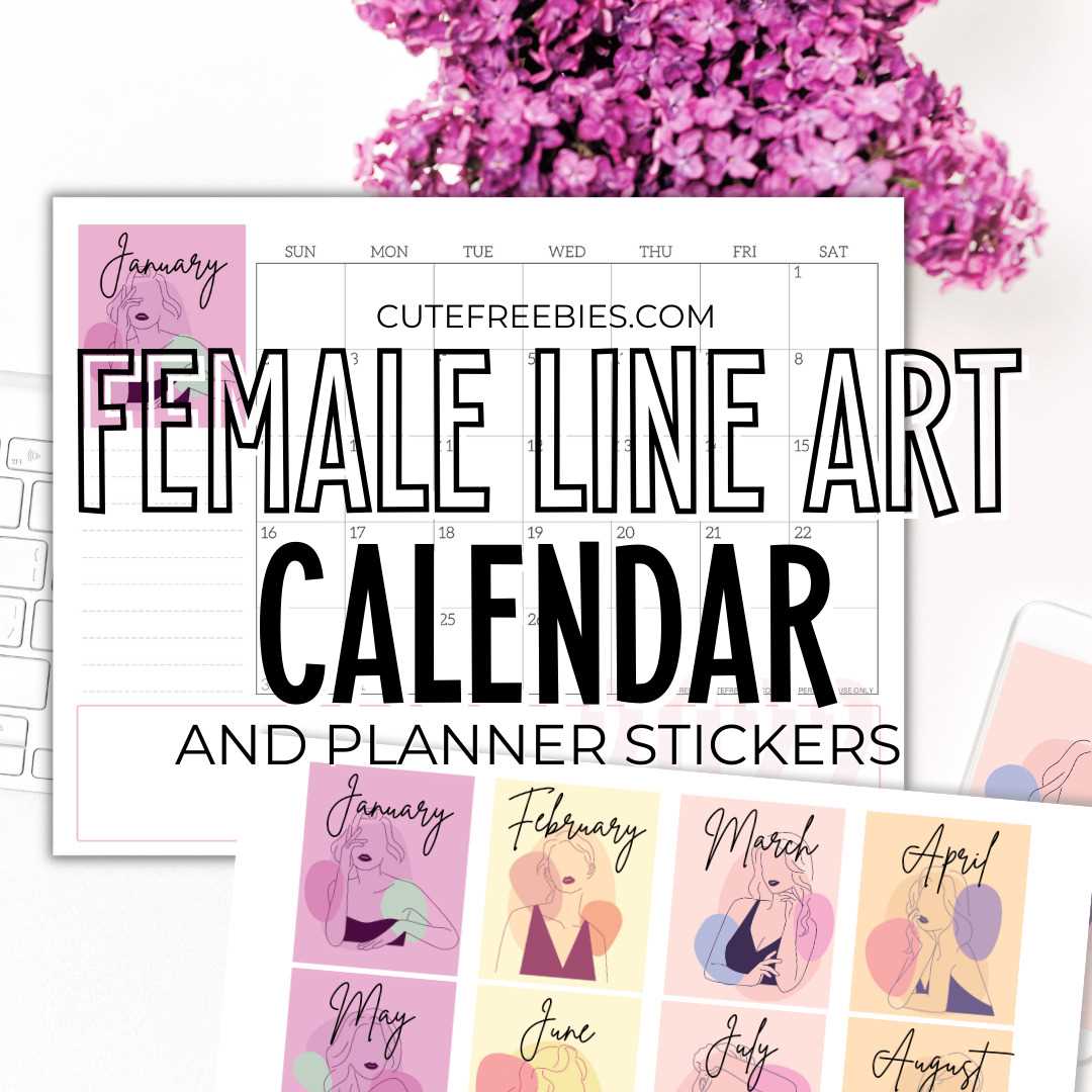 girly calendar template