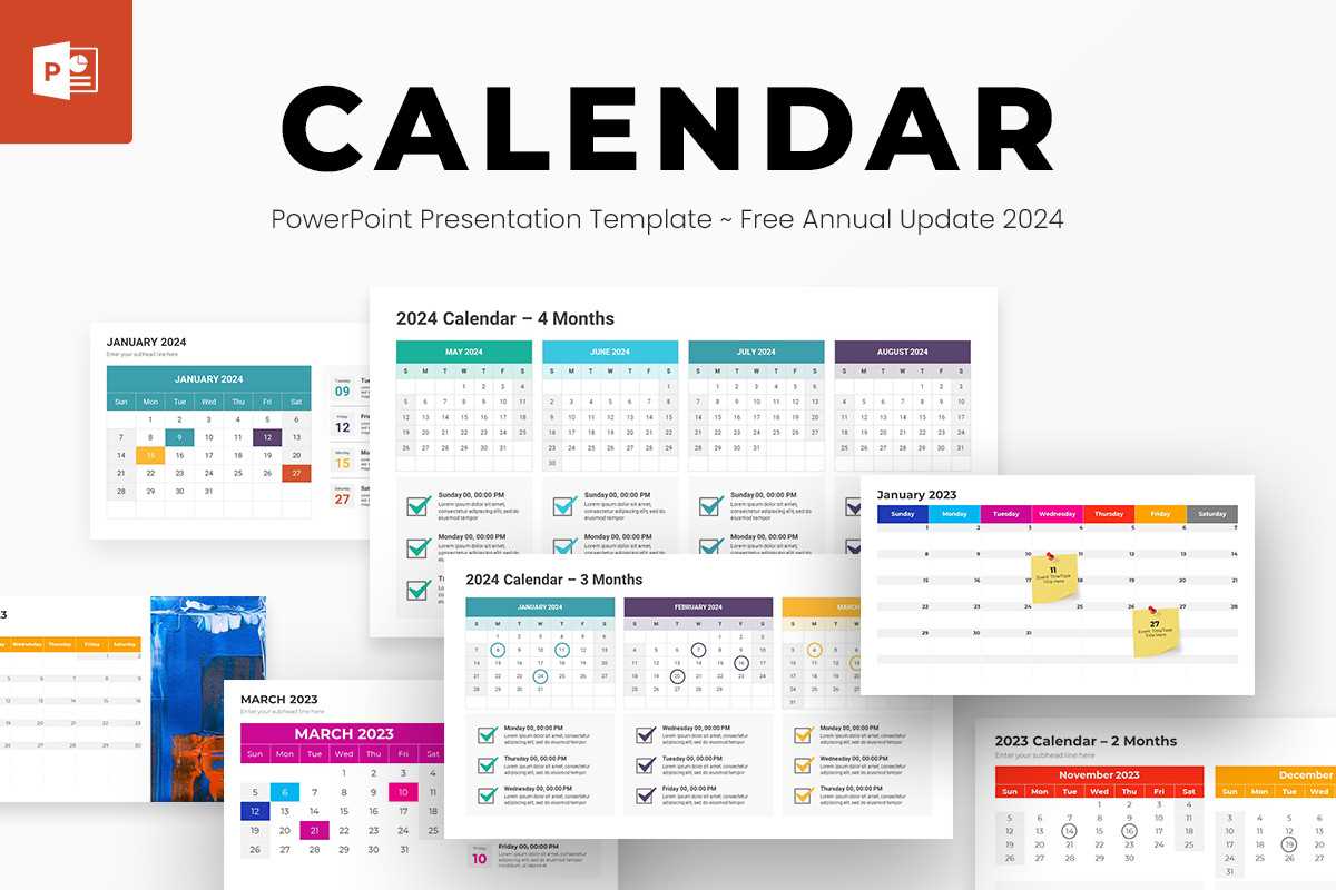 change year in powerpoint calendar template