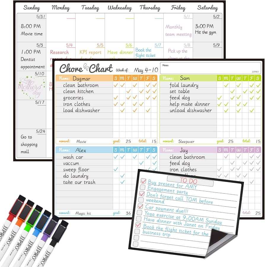 chore calendar template monthly