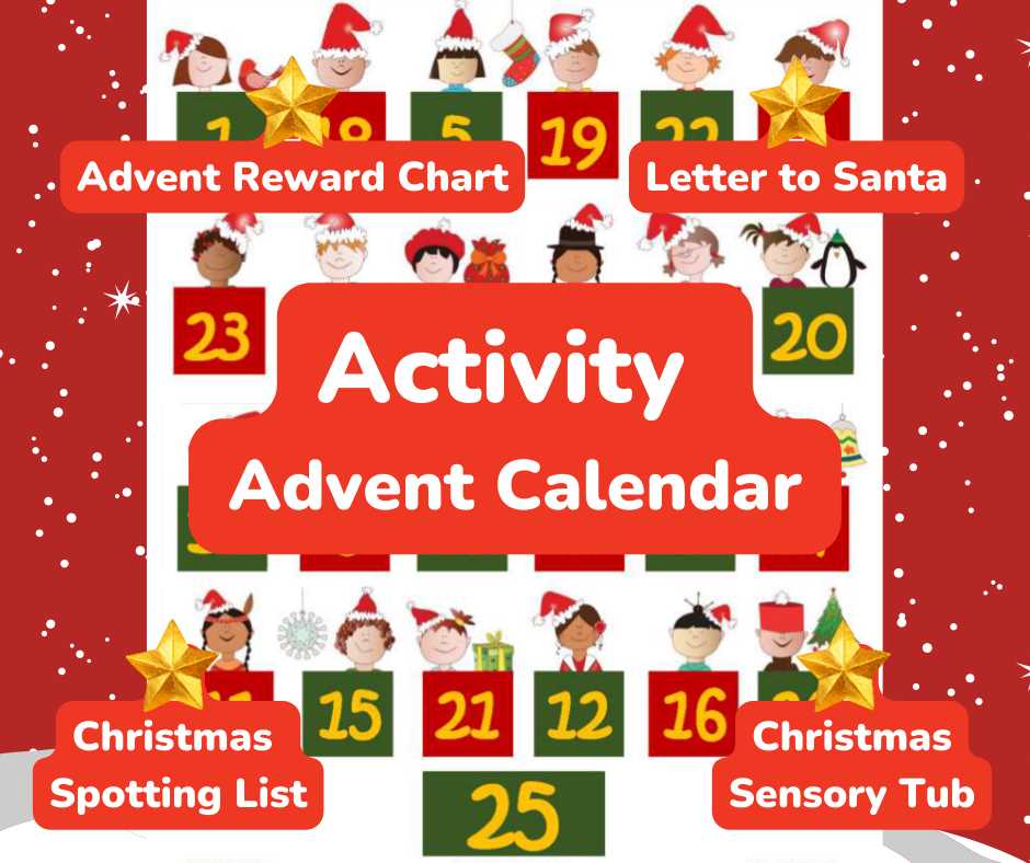 christmas activity calendar template