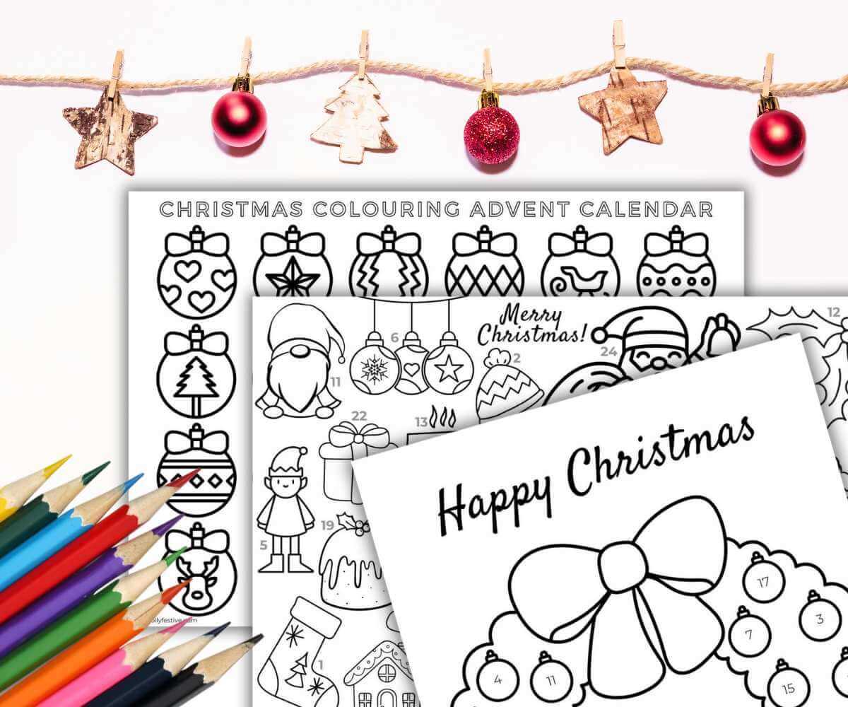 christmas activity calendar template