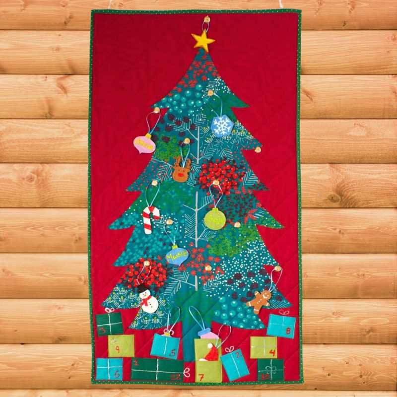 christmas tree advent calendar template