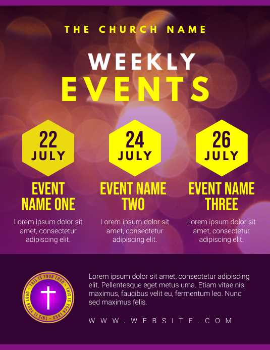 church event calendar template