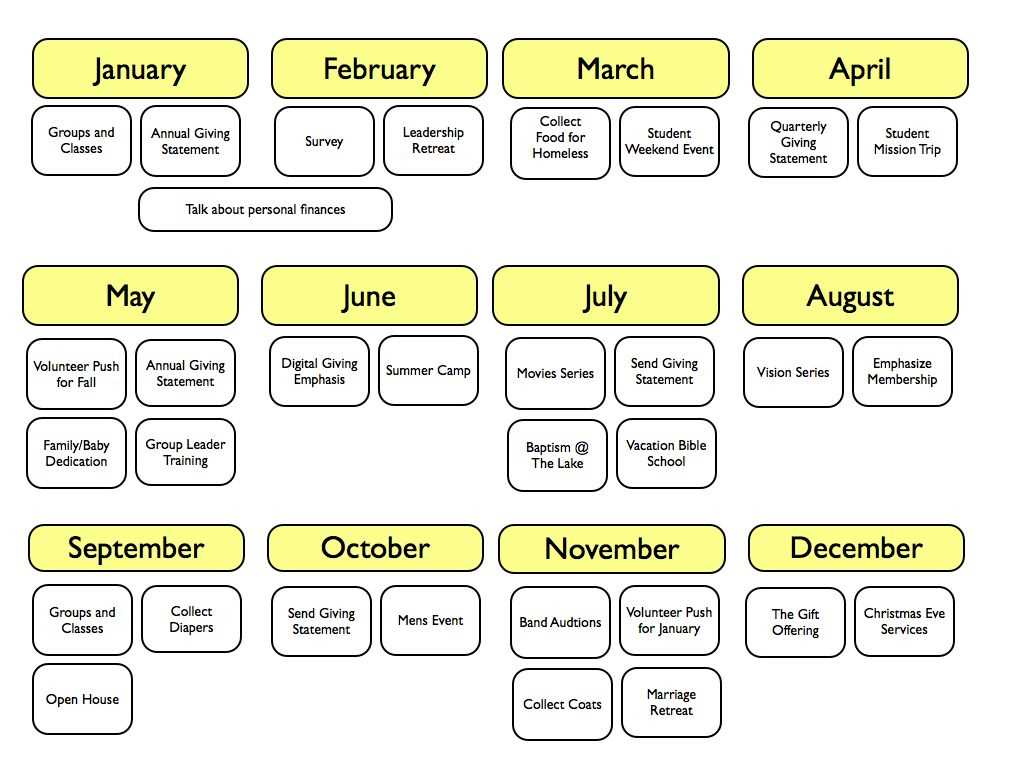 church event calendar template