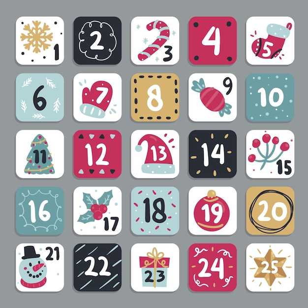 advent calendar card template