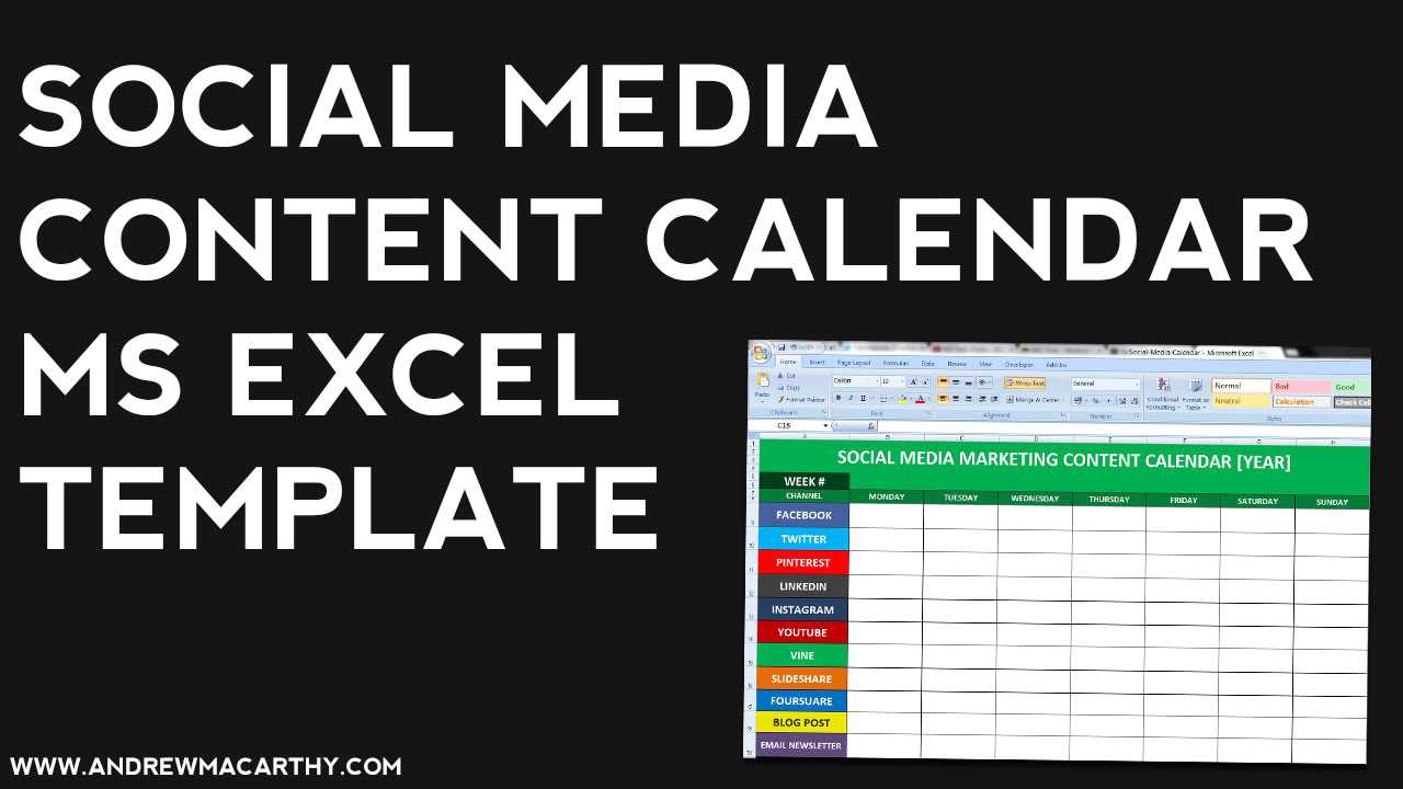 social media posting calendar template