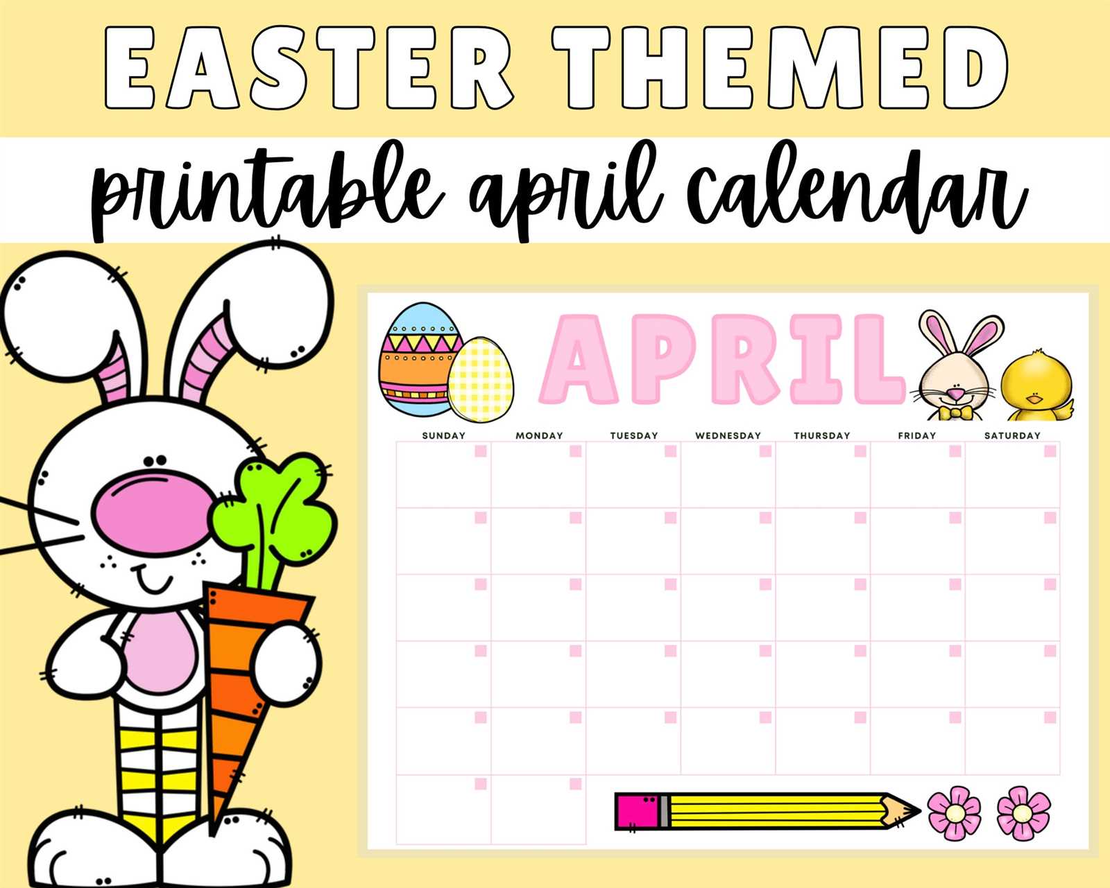 april month calendar template