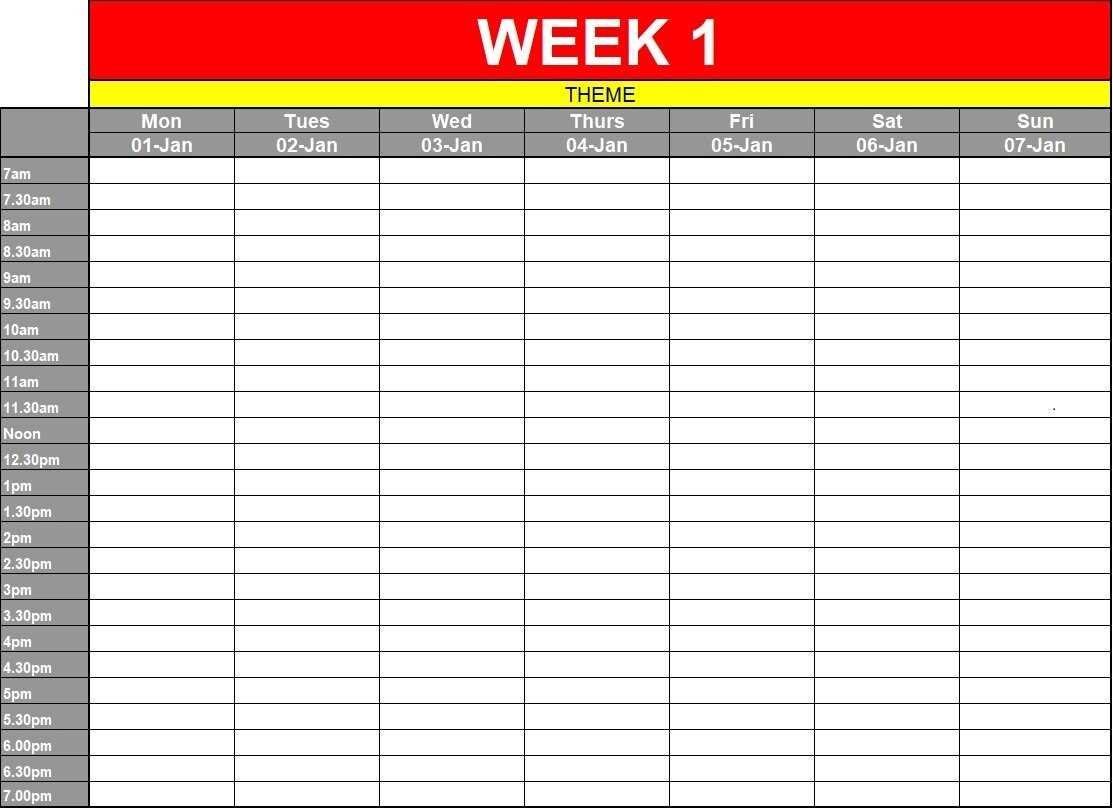 coaching calendar template